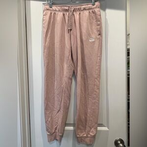 Nike Fleece Jogger Sweatpants Pink Blush Elastic Waist Size Medium